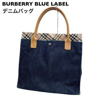 バーバリーブルーレーベル(BURBERRY BLUE LABEL)のバーバリー　ブルーレーベル  デニム　ハンドバッグ  ノヴァチェック  軽量(ハンドバッグ)