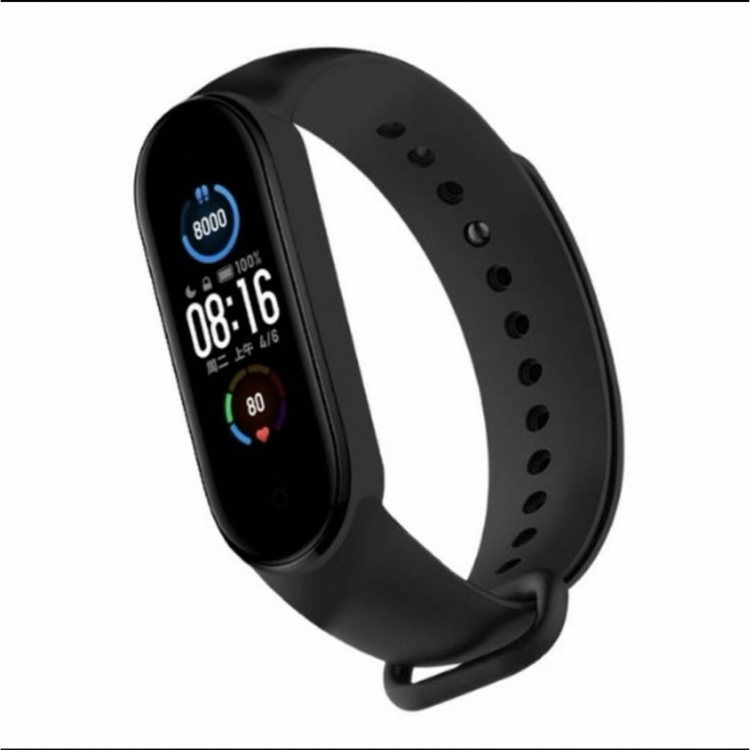 Xiaomi miband 7/6/5 交換バンド　ブラック メンズの時計(ラバーベルト)の商品写真