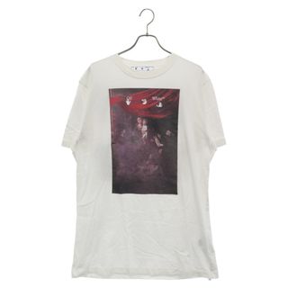 オフホワイト(OFF-WHITE)のOFF-WHITE オフホワイト 21SS SPRAYED CARAVAGG S/S SLIM TEE カラヴァッジョ フロントプリント クルーネック カットソー 半袖Tシャツ ホワイト OMAA027S21JER010(Tシャツ/カットソー(半袖/袖なし))