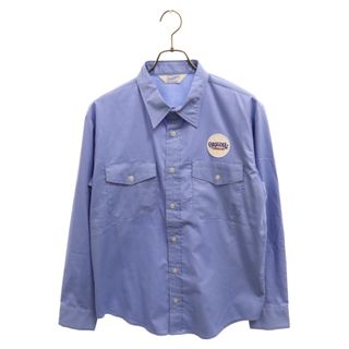 TENDERLOIN テンダーロイン T-WORK SHT U サークルパッチ ワークシャツ 長袖シャツ ブルー