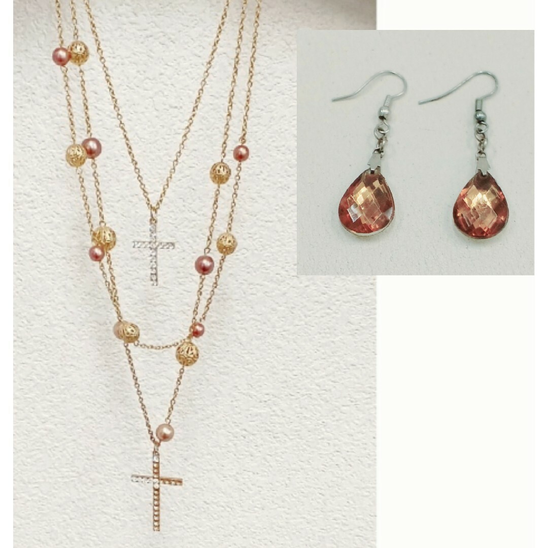 3連風✝️ネックレス(おまけ付き) レディースのアクセサリー(ネックレス)の商品写真