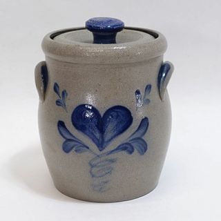 ROWEPOTTERY WORKS ◆【洋食器】ローポタリー/ハート ポット 雑貨 アンティーク コレクション ギフト【中古】 [0220487610](容器)