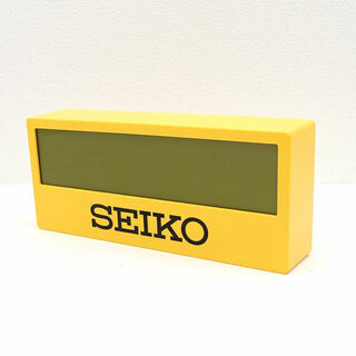 SEIKO - SEIKO / セイコー ◆置き時計 クオーツ クロック スポーツタイマー デザイン イエロー SQ816Y 家電【中古】 [0220487742]
