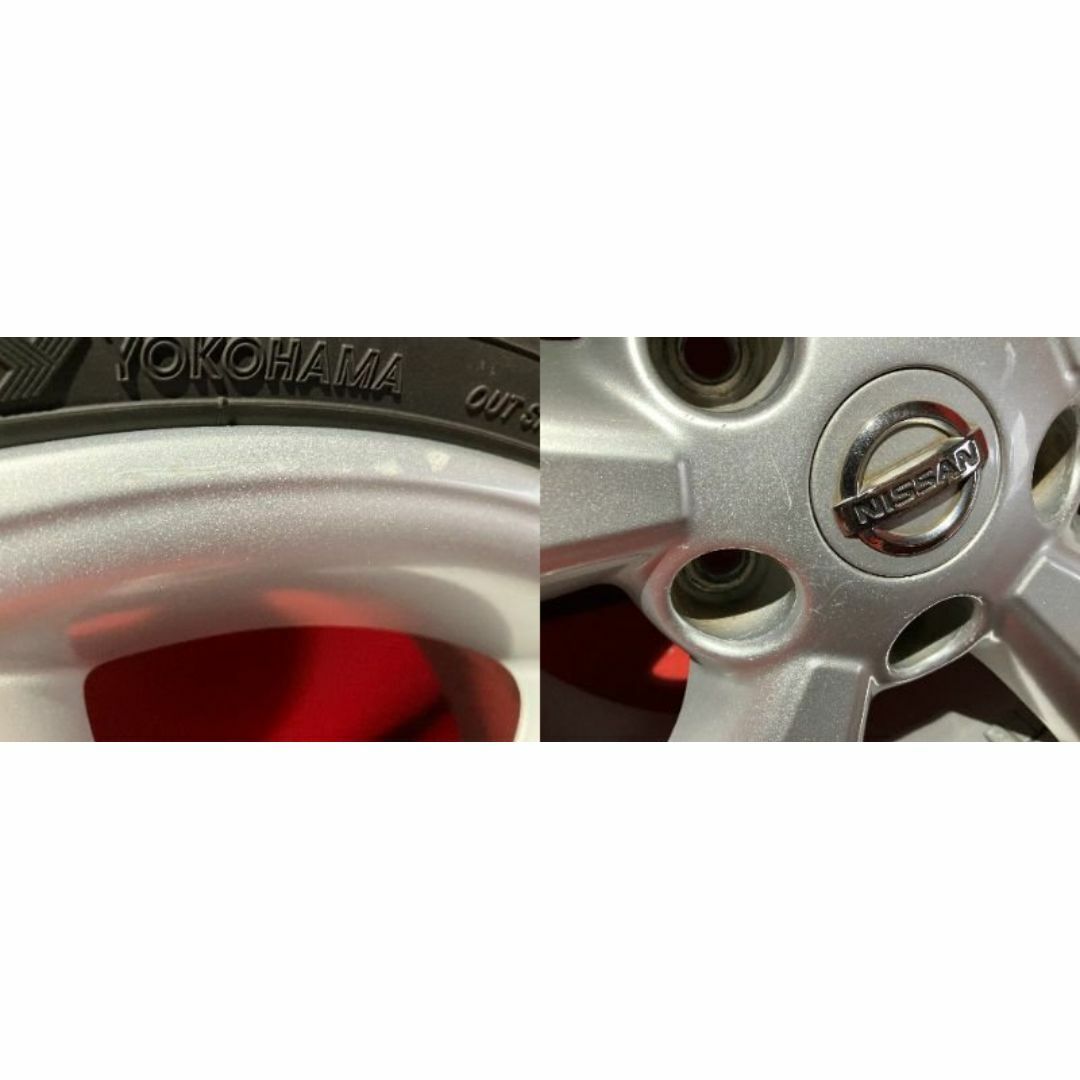 中古サマータイヤホイールセット 【215/60R17 YOKOHAMA AE61】[日産 デュアリス純正] 4本SET 自動車/バイクの自動車(タイヤ・ホイールセット)の商品写真