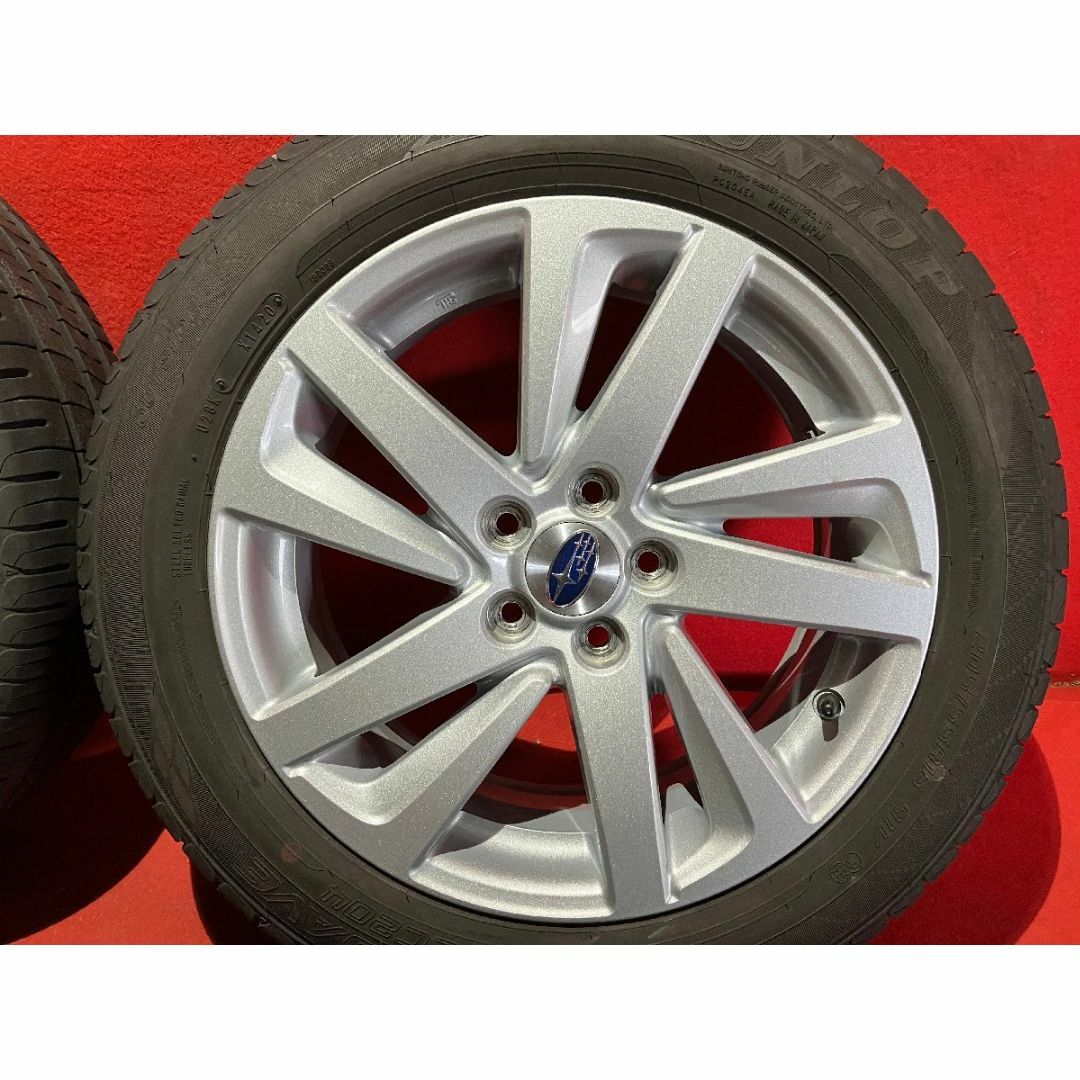 中古サマータイヤホイールセット 【205/55R16 DUNLOP EC204】[スバル インプレッサ純正] 4本SET 自動車/バイクの自動車(タイヤ・ホイールセット)の商品写真