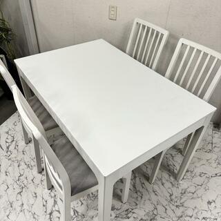 16851 伸長式ダイニングテーブルセット　5点セット IKEA(ダイニングテーブル)