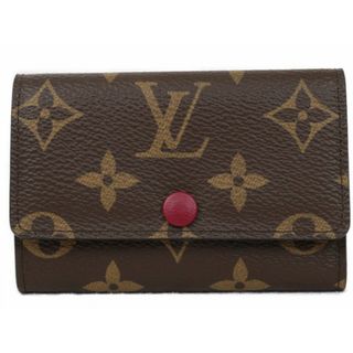 ルイヴィトン(LOUIS VUITTON)のLOUIS VUITTON　ルイヴィトン　ミュルティクレ6　M60701　モノグラム×フューシャ　ワインレッド系　キーケース6連　レディース　ギフト　プレゼント包装可【中古】松前R56号店(財布)