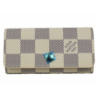 ルイヴィトン(LOUIS VUITTON)の【箱・布袋あり】LOUIS VUITTON　ルイヴィトン　ミュルティクレ4　M60386　ダミエ・アズール　ホワイト×グレー系　キーケース4連　レディース　ギフト　プレゼント包装可【中古】松前R56号店(財布)