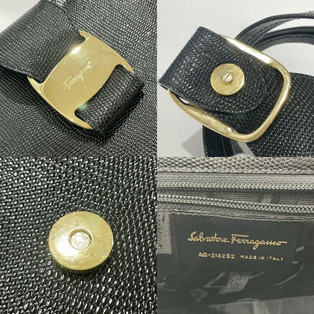 Salvatore Ferragamo(サルヴァトーレフェラガモ)のSalvatore Ferragamo ハンドバッグ ヴァラ リボン 型押し  AQ-218252 レザー レディースのバッグ(ハンドバッグ)の商品写真