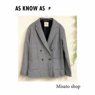 アズノウアズ(AS KNOW AS)の★AS KNOW AS★ テーラードジャケット ダブル F 千鳥格子(テーラードジャケット)