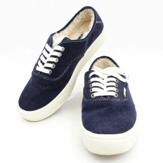 VANS / バンズ ◆スニーカー/フェイクファー/ネイビー/27cm/箱付き V44SF 【メンズ/MEN/男性/ボーイズ/紳士】【靴/クツ/シューズ/SHOES】 メンズファッション【中古】 [0220437875](スニーカー)