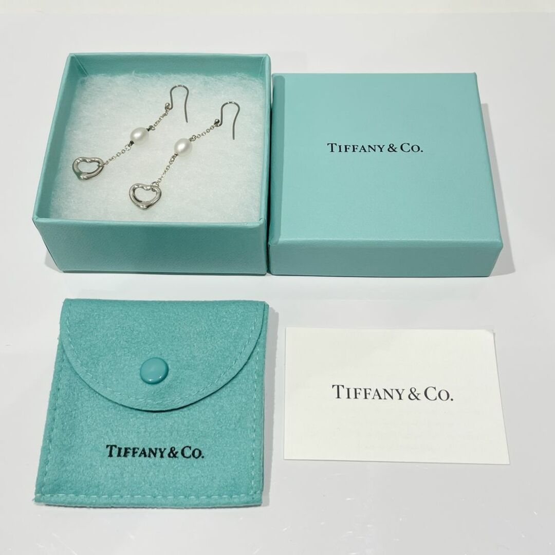 Tiffany & Co.(ティファニー)のTIFFANY&Co. ピアス エルサペレッティ オープンハート パール ドロップ フック SV925 レディースのアクセサリー(ピアス)の商品写真