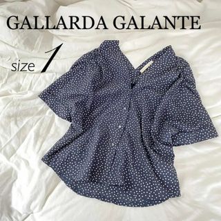 GALLARDA GALANTE - 極美品【GALLARDA GALANTE】フレンチスリーブブラウス　ネイビー