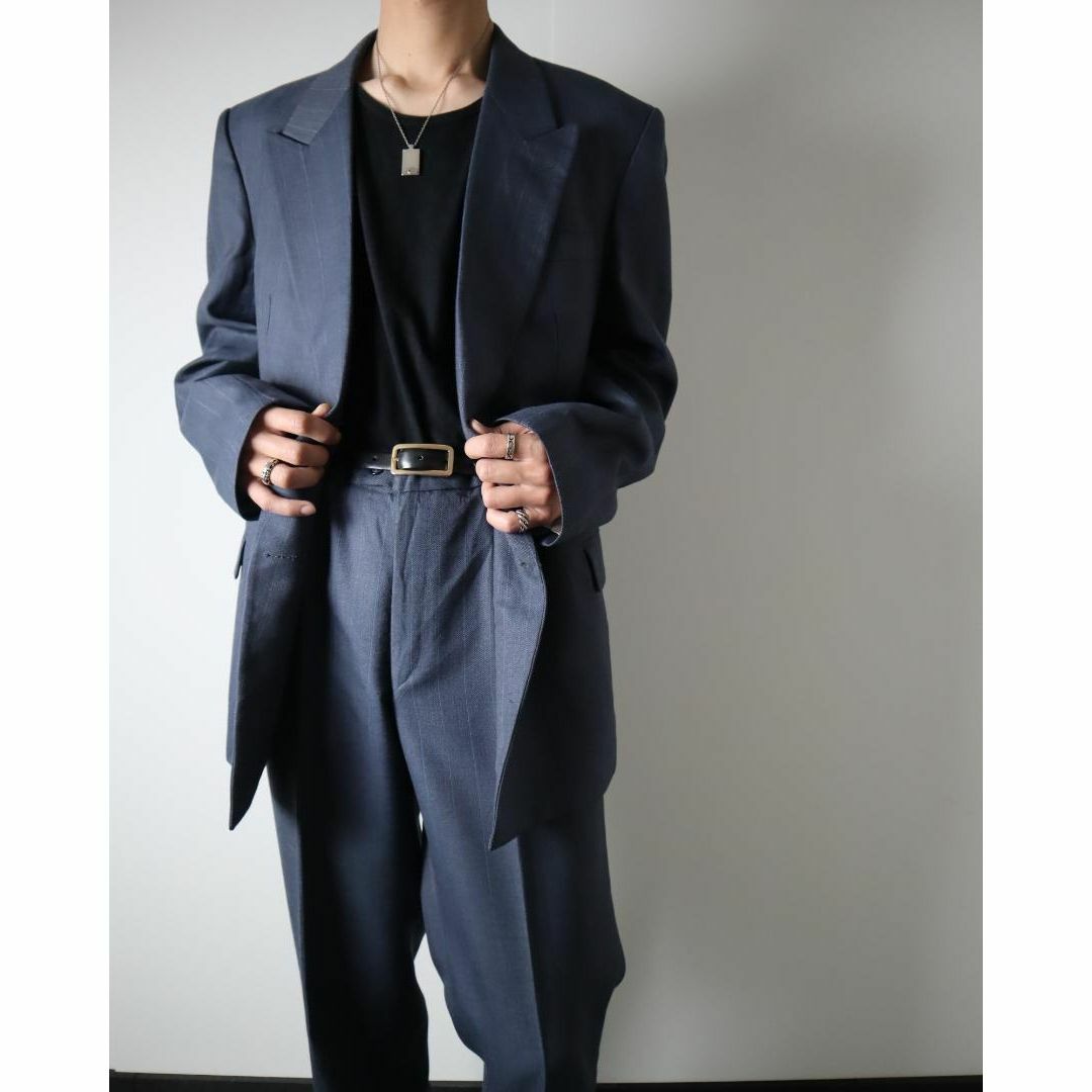 VINTAGE - 2ピースセットアップ ダブルスーツ ピンストライプ 2 VINTAGE - 2ピースセットアップ ダブルスーツ ピンストライプ 2