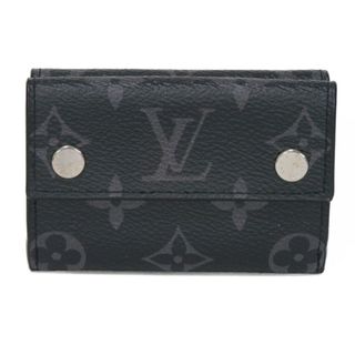 ルイヴィトン(LOUIS VUITTON)のLOUIS VUITTON ルイ・ヴィトン ディスカバリー コンパクト ウォレット LVロゴ フラワー ブラック モノグラム エクリプス ノワール 三つ折り財布 M67630(折り財布)