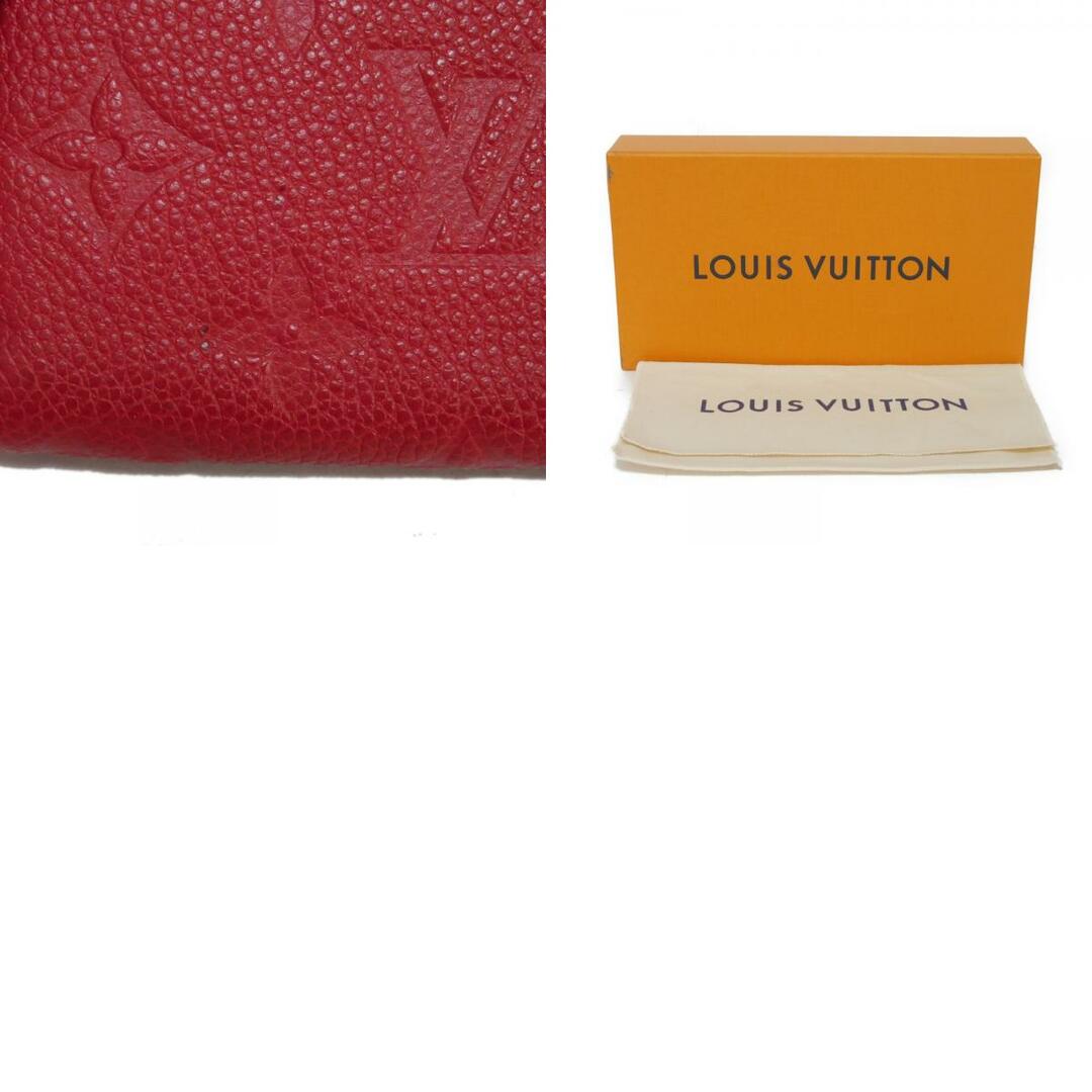 LOUIS VUITTON(ルイヴィトン)のLOUIS VUITTON ルイ・ヴィトン ポルトフォイユ クレマンス LVロゴ フラワー エンボス レッド ラウンドファスナー ロングジップウォレット ロングウォレット モノグラム アンプラント スカーレット 長財布 M63698 レディースのファッション小物(財布)の商品写真