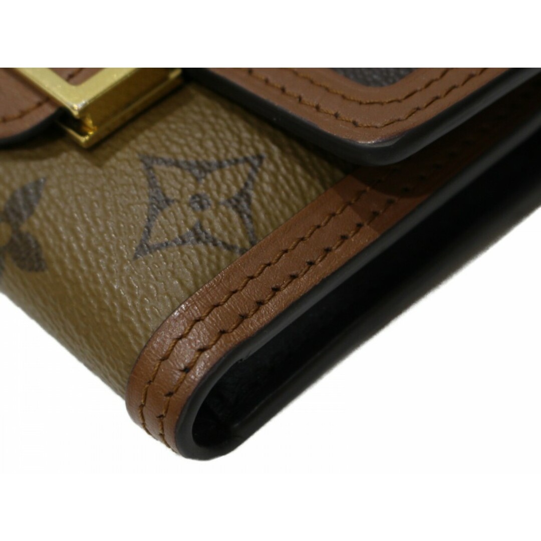 LOUIS VUITTON(ルイヴィトン)のLOUIS VUITTON　ルイヴィトン　ポルトフォイユ・ドーフィーヌコンパクト　M68725　折りたたみ財布　ウォレット　ブラウン系　モノグラム･リバース×キャンバス　レディース　ギフト　プレゼント包装可【中古】松前R56号店 レディースのファッション小物(財布)の商品写真