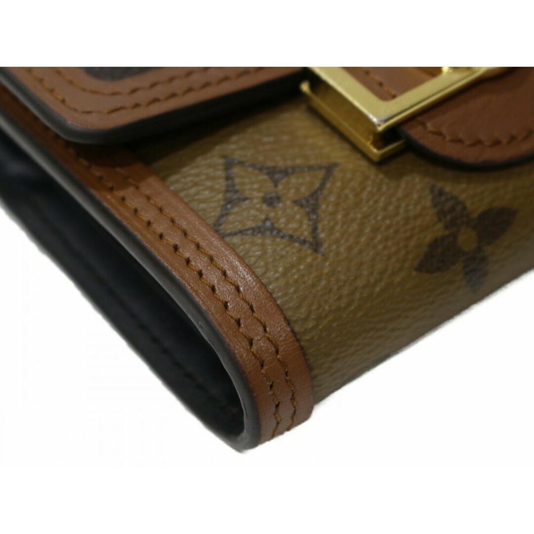 LOUIS VUITTON(ルイヴィトン)のLOUIS VUITTON　ルイヴィトン　ポルトフォイユ・ドーフィーヌコンパクト　M68725　折りたたみ財布　ウォレット　ブラウン系　モノグラム･リバース×キャンバス　レディース　ギフト　プレゼント包装可【中古】松前R56号店 レディースのファッション小物(財布)の商品写真