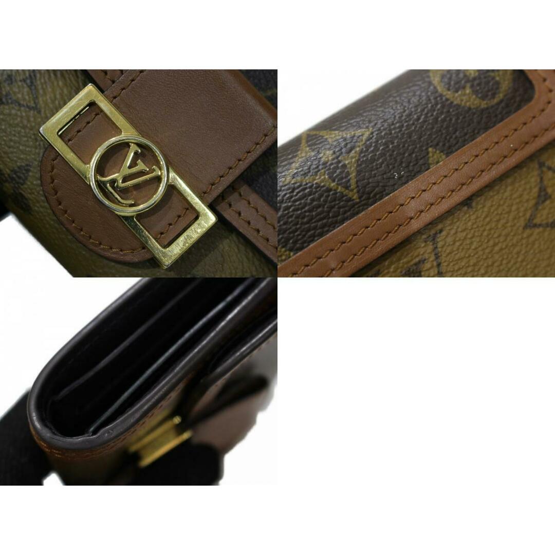 LOUIS VUITTON(ルイヴィトン)のLOUIS VUITTON　ルイヴィトン　ポルトフォイユ・ドーフィーヌコンパクト　M68725　折りたたみ財布　ウォレット　ブラウン系　モノグラム･リバース×キャンバス　レディース　ギフト　プレゼント包装可【中古】松前R56号店 レディースのファッション小物(財布)の商品写真