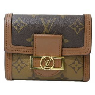 ルイヴィトン(LOUIS VUITTON)のLOUIS VUITTON　ルイヴィトン　ポルトフォイユ・ドーフィーヌコンパクト　M68725　折りたたみ財布　ウォレット　ブラウン系　モノグラム･リバース×キャンバス　レディース　ギフト　プレゼント包装可【中古】松前R56号店(財布)