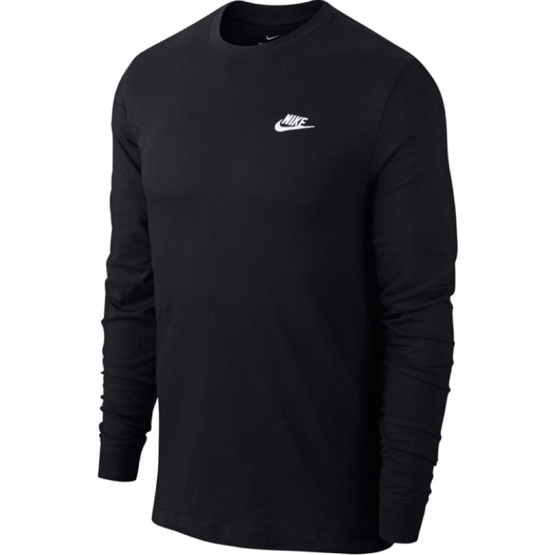 NIKE(ナイキ)のナイキ クラブ ロングスリーブ Tシャツ ブラック　 メンズのトップス(Tシャツ/カットソー(七分/長袖))の商品写真