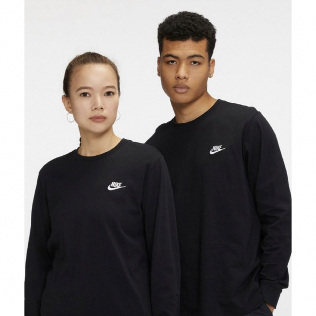 NIKE(ナイキ)のナイキ クラブ ロングスリーブ Tシャツ ブラック　 メンズのトップス(Tシャツ/カットソー(七分/長袖))の商品写真