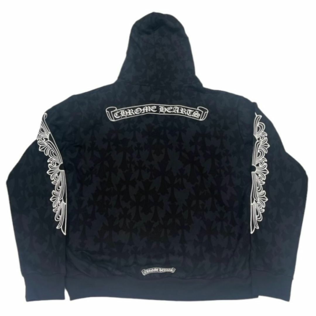 Chrome Hearts(クロムハーツ)のChrome Hearts W/BLACK Cemrty Print Zip Hoodie L : P504 メンズのトップス(パーカー)の商品写真