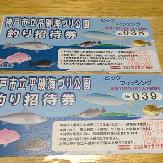 エチケット(etiquette)の神戸市立平磯海づり公園 釣り招待券(その他)
