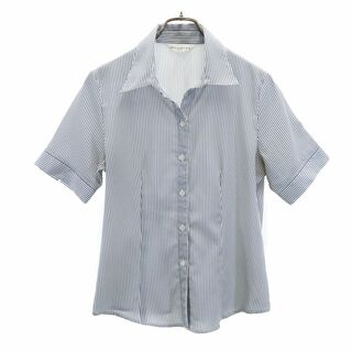 SPLENDED ストライプ 半袖 オープンカラーシャツ 11 ホワイト系 レディース 古着 【240426】(シャツ/ブラウス(半袖/袖なし))