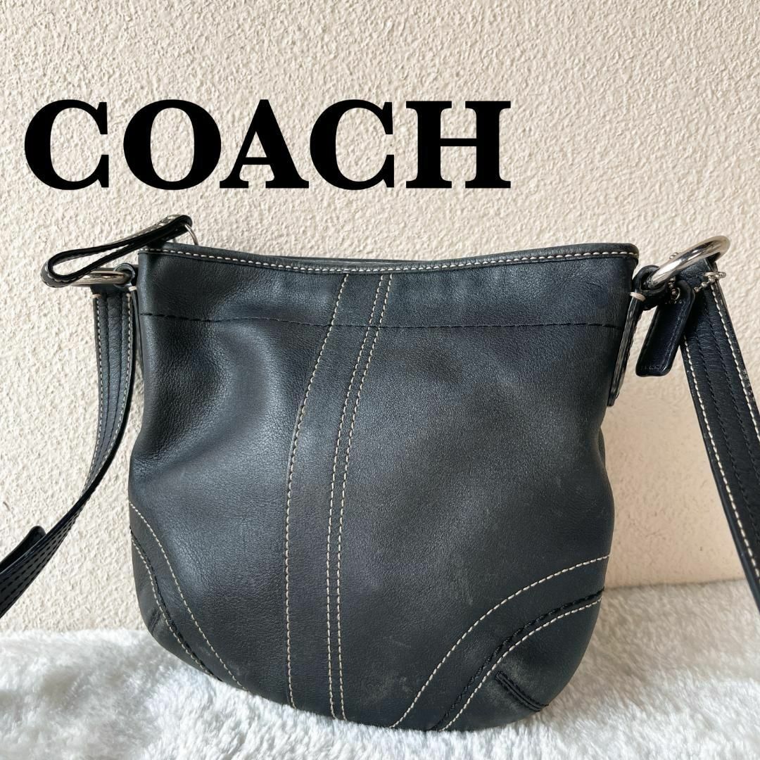 美品✨COACH コーチショルダーバッグハンドバッグブラック黒