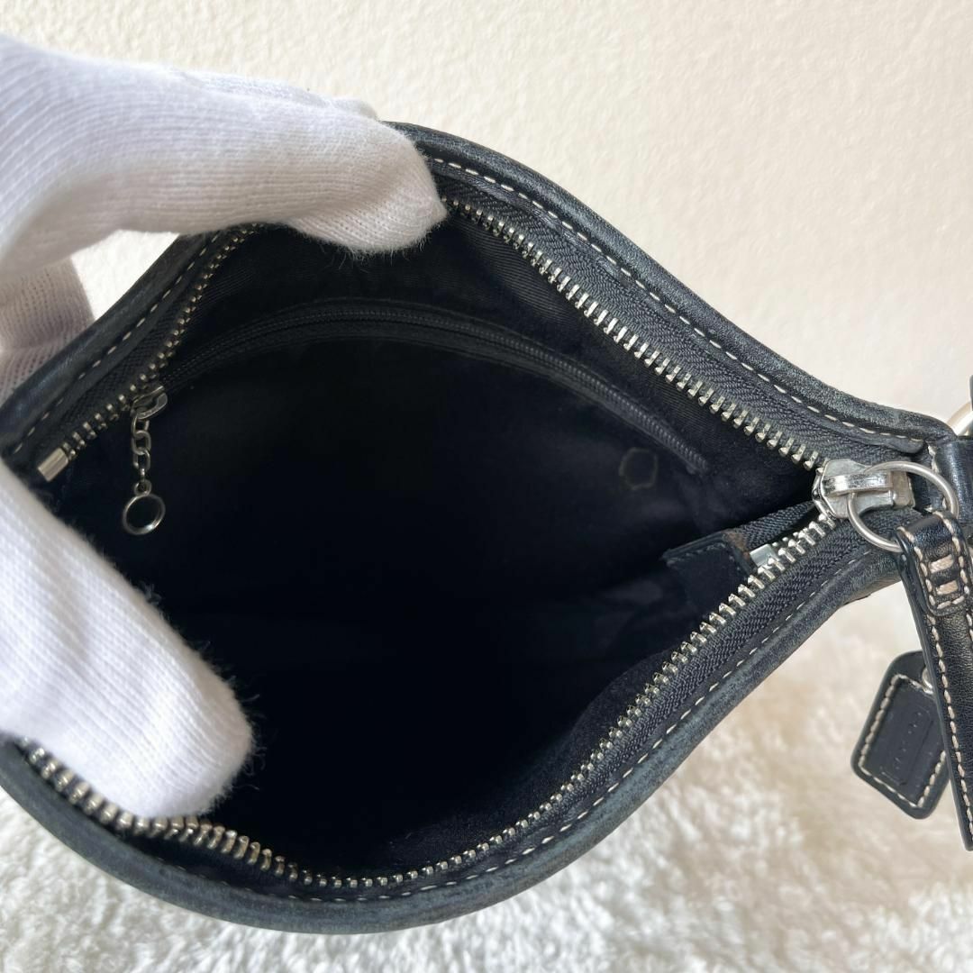 COACH(コーチ)の美品✨COACH コーチショルダーバッグハンドバッグブラック黒 レディースのバッグ(ショルダーバッグ)の商品写真