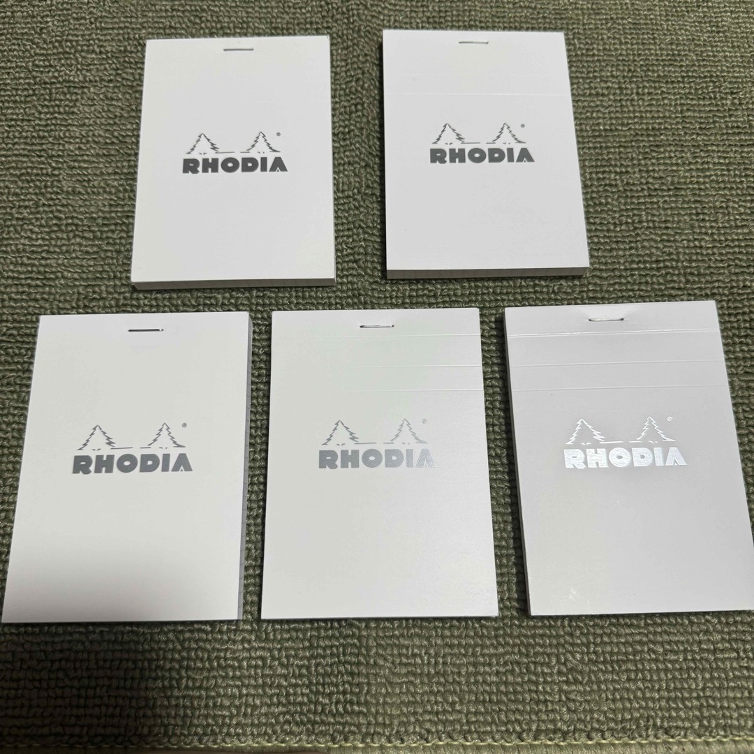 RHODIA(ロディア)の←新品〒【管理No.0303】ロディア 方眼 No.12 ホワイト 5つ インテリア/住まい/日用品の文房具(ノート/メモ帳/ふせん)の商品写真