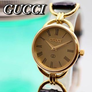 グッチ(Gucci)の美品 GUCCI ラウンド ゴールド クォーツ レディース腕時計 726(腕時計)