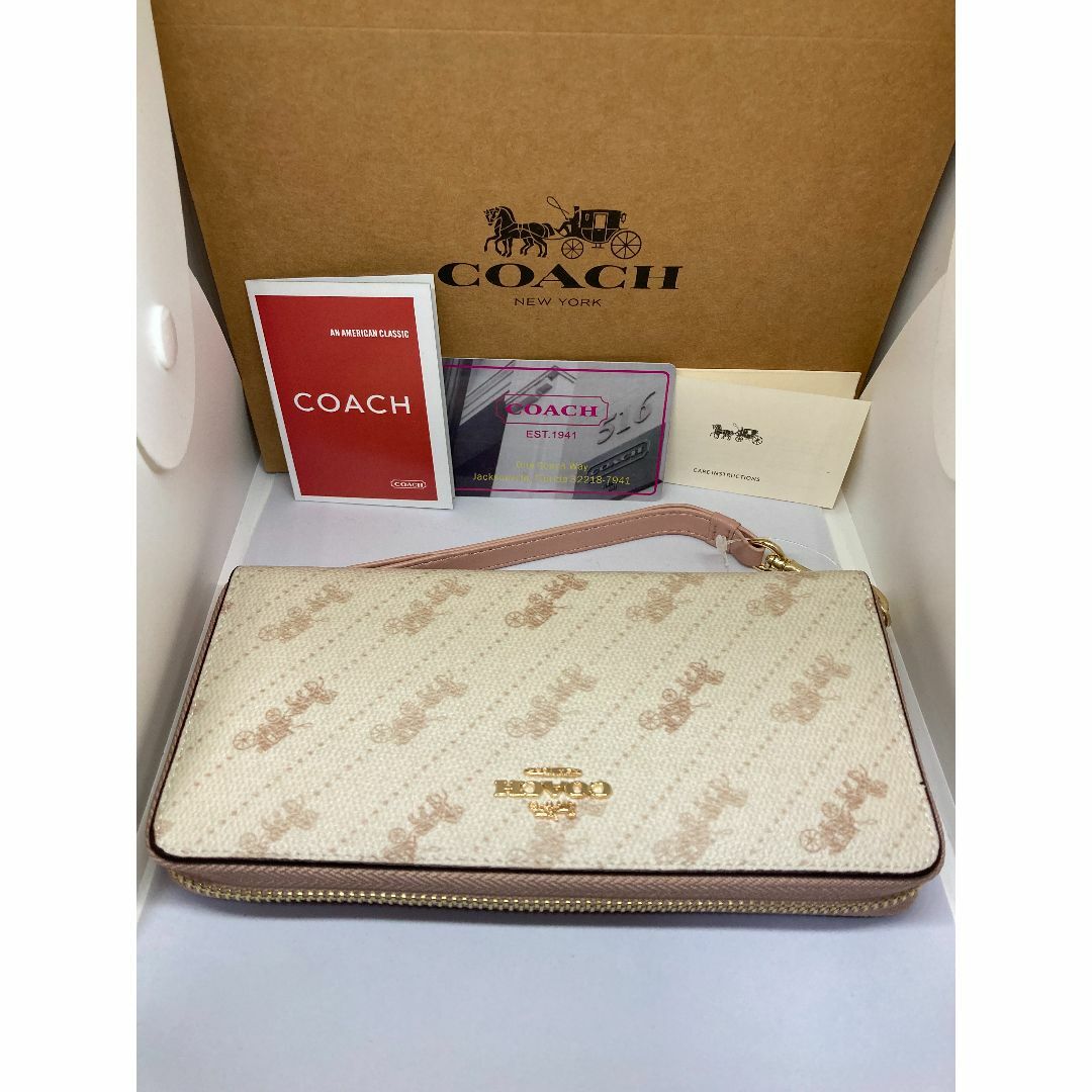 COACH(コーチ)のCOACH　コーチ　F3547　長財布　ホースアンドキャリッジ　ドットプリント レディースのファッション小物(財布)の商品写真