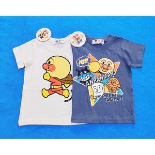 アンパンマン(アンパンマン)の新品　90cm　アンパンマン　半袖Ｔシャツ2枚セット　パンチG×アンパンiv(Tシャツ/カットソー)