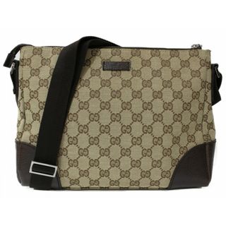 グッチ(Gucci)の【布袋あり】GUCCI　グッチ　ショルダーバッグ　114273　GGキャンバス　ベージュ　茶色　シンプル　定番　人気　レディース　メンズ　ユニセックス　ギフト　プレゼント包装可【中古】松前R56号店(ショルダーバッグ)