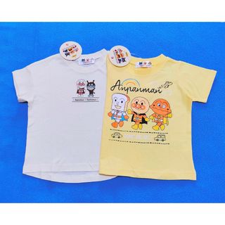 アンパンマン(アンパンマン)の新品　90cm　アンパンマン　半袖Ｔシャツ2枚セット　３人Y×アンばいiv(Tシャツ/カットソー)