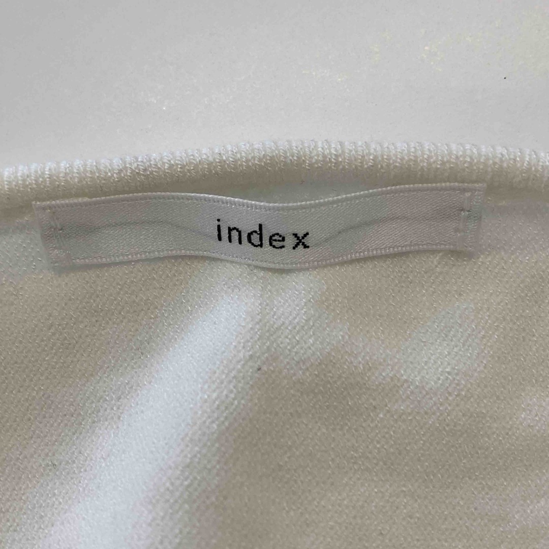 INDEX(インデックス)のINDEX インデックス レディース Tシャツ（七分袖）ホワイト tk レディースのトップス(Tシャツ(長袖/七分))の商品写真