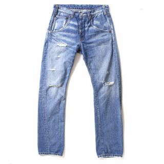 リーバイス(Levi's)の2006年製 Levi's RED クラッシュ加工ストレートデニムパンツ32(デニム/ジーンズ)