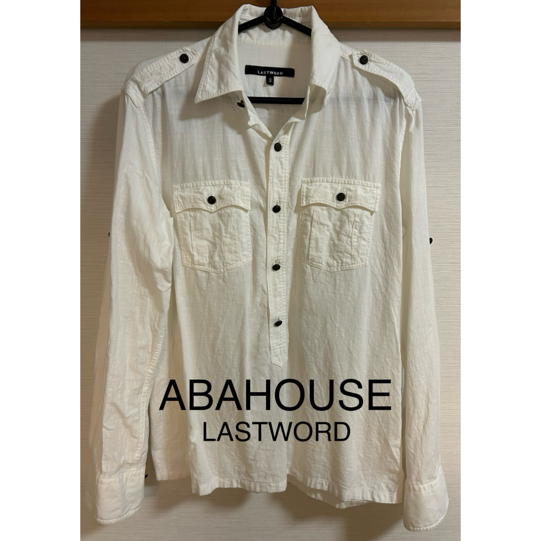 ABAHOUSE(アバハウス)の【ABAHOUSE LASTWORD】ホワイトメンズシャツ メンズのトップス(シャツ)の商品写真