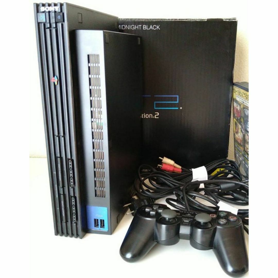 PlayStation2(プレイステーション2)のSCPH-50000NB　PlayStation2　SCPH-10350付 エンタメ/ホビーのゲームソフト/ゲーム機本体(家庭用ゲーム機本体)の商品写真