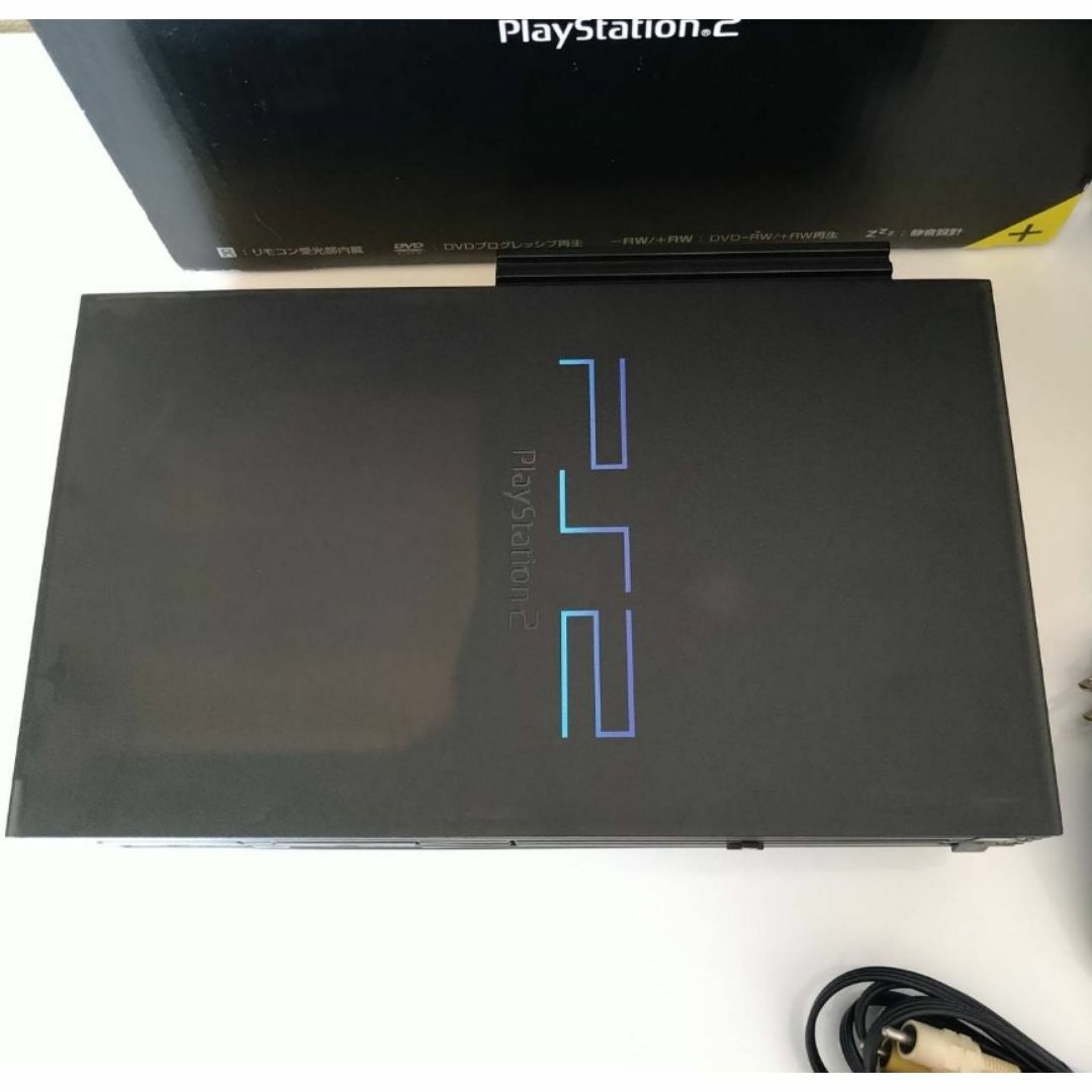 PlayStation2(プレイステーション2)のSCPH-50000NB　PlayStation2　SCPH-10350付 エンタメ/ホビーのゲームソフト/ゲーム機本体(家庭用ゲーム機本体)の商品写真