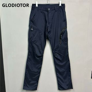 GLODIOTOR ジャージ　パンツ　作業着ネイビー　　メッシュ　ナイロンパンツ(スラックス)