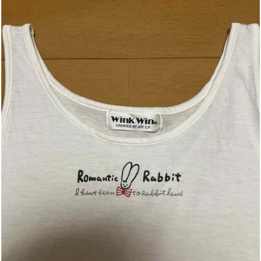 タンクトップ　ホワイト　Romantic Rabbit キッズ/ベビー/マタニティのキッズ服女の子用(90cm~)(Tシャツ/カットソー)の商品写真