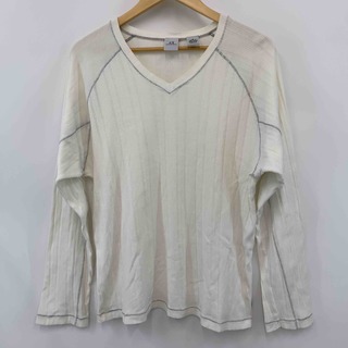 アルマーニエクスチェンジ(ARMANI EXCHANGE)のARMANI EXCHANGE アルマーニエクスチェンジ メンズ Tシャツ（長袖）ホワイト(Tシャツ/カットソー(七分/長袖))