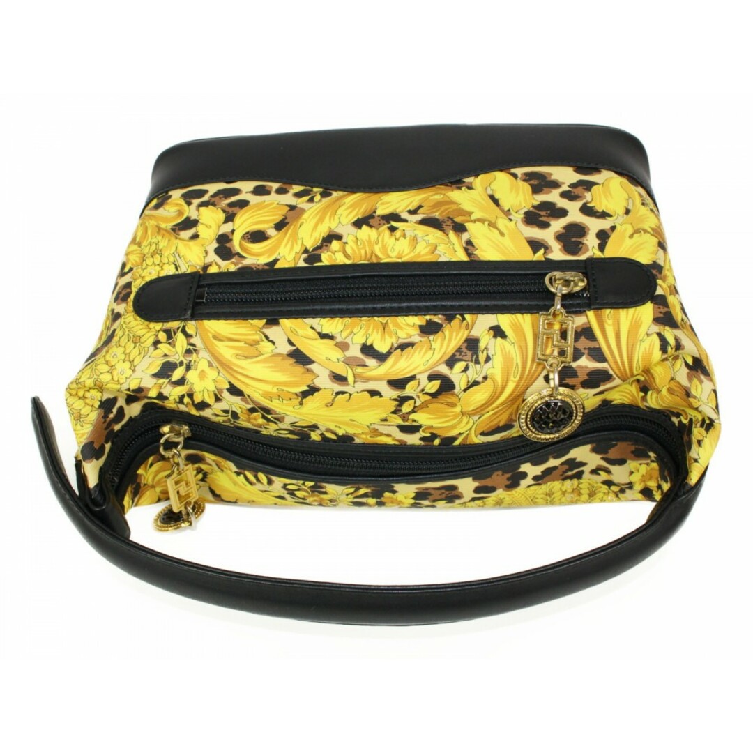 布袋あり】VERSACE ヴェルサーチ ハンドバッグ イエロー 布袋あり】VERSACE ヴェルサーチ ハンドバッグ イエロー