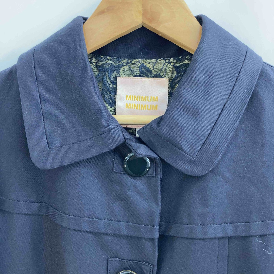 MINIMUM(ミニマム)のMINIMUM ミニマム レディース トレンチコート ネイビー tk レディースのジャケット/アウター(トレンチコート)の商品写真