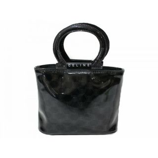 セリーヌ(celine)のCELINE　セリーヌ　エナメルバッグミニ　ミニバッグ　ハンドバッグ　マカダム　ブラック　黒　シンプル　レディース　ギフト　プレゼント包装可【中古】松前R56号店(ハンドバッグ)