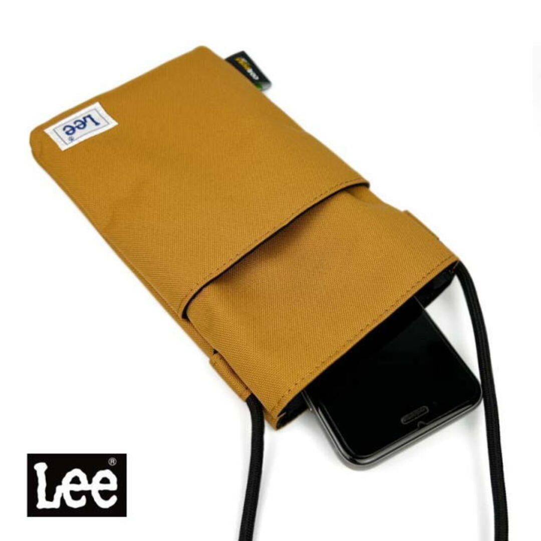 ブラウン Lee リー 0563 コーデュラ ナイロン 携帯  スマホショルダー レディースのバッグ(ショルダーバッグ)の商品写真