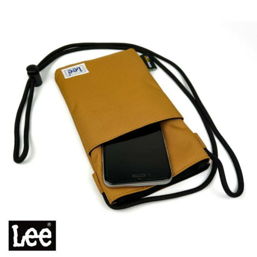 ブラウン Lee リー 0563 コーデュラ ナイロン 携帯  スマホショルダー レディースのバッグ(ショルダーバッグ)の商品写真